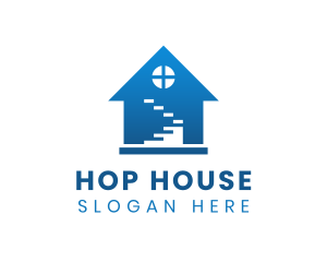 House Ladder Construction logo design