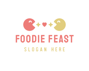 Retro Love Eat logo design