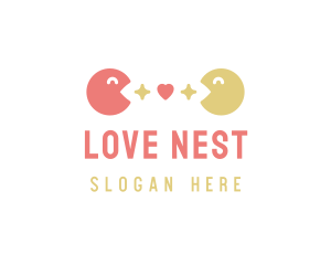 Retro Love Eat logo design