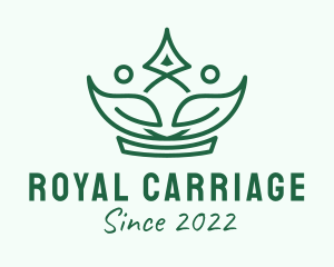 Royal Leaf Crown  logo design