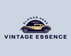 Vintage Sedan Car logo