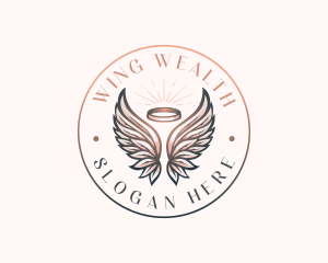  Angel Heavenly Wings logo design