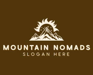 Mountain Hiking Peak logo design