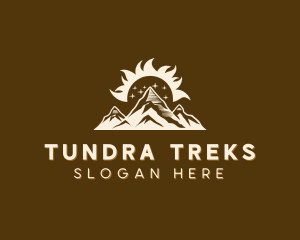 Mountain Hiking Peak logo design