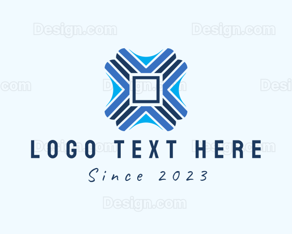 Modern Cross Tile Pattern Logo