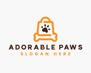 Dog Paw Shopping logo design