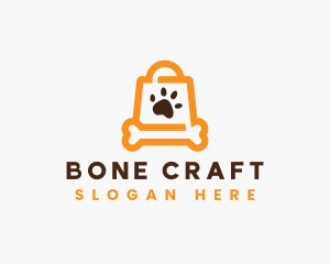 Dog Paw Shopping logo design