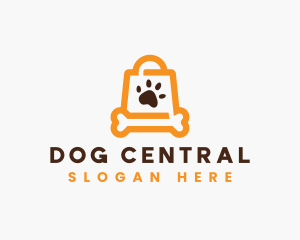 Dog Paw Shopping logo design