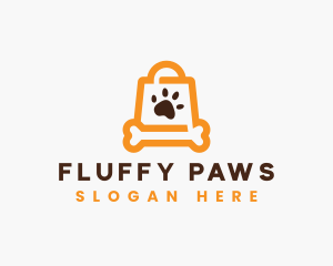 Dog Paw Shopping logo design