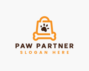 Dog Paw Shopping logo design