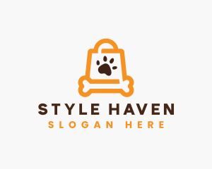 Dog Paw Shopping logo design