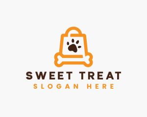 Dog Paw Shopping logo design