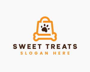 Dog Paw Shopping logo design