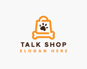 Dog Paw Shopping logo design