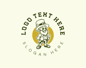 Happy Beard Leprechaun  Logo