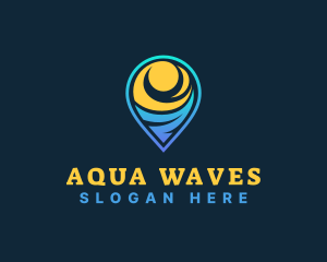 Travel Destination Waves logo design