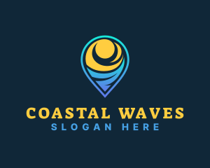 Travel Destination Waves logo design