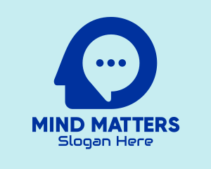 Online Chat Mind  logo design