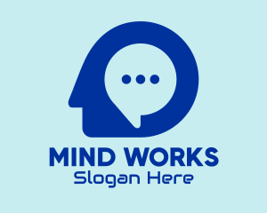 Online Chat Mind  logo design