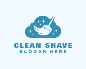 Cleaning Broom Cloud logo design