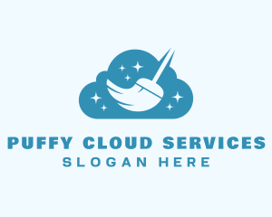 Cleaning Broom Cloud logo design