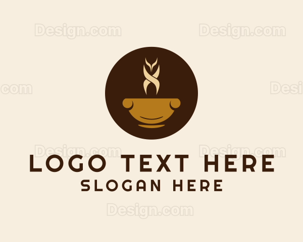 Hot Coffee Drink Logo