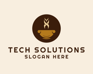 Hot Coffee Drink Logo