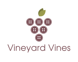 Button Fruit Grape logo design