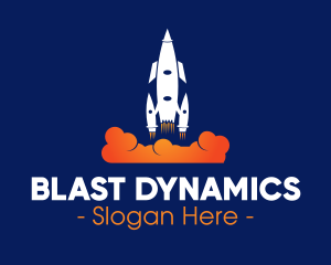 Rocket Blast Off logo design