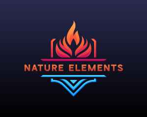 Fire Ice Ventilation logo design