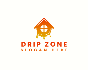 House Paint Drip logo design