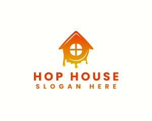 House Paint Drip logo design