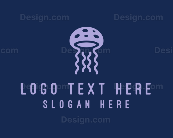 Sea Jellyfish Tentacle Logo