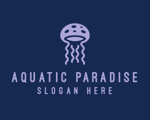 Sea Jellyfish Tentacle logo design