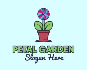 Lollipop Plant Pot logo design