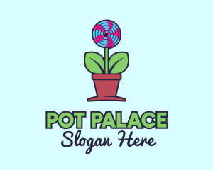 Lollipop Plant Pot logo design