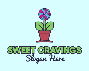 Lollipop Plant Pot logo design