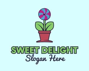 Lollipop Plant Pot logo design