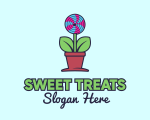 Lollipop Plant Pot logo design