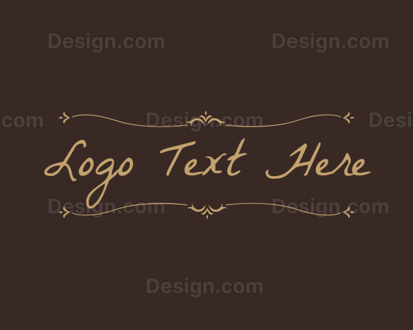 Ornate Handwritten Decoration Logo