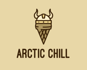 Viking Helmet Ice Cream logo design