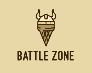 Viking Helmet Ice Cream logo design