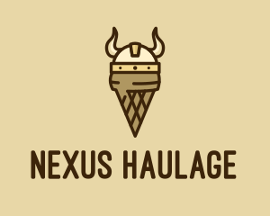 Viking Helmet Ice Cream logo design