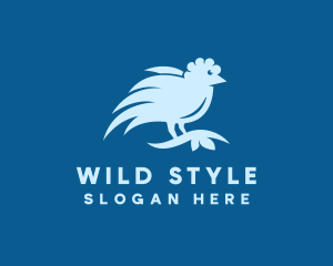 Blue Wild Bird logo design