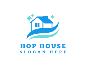 Sparkling Clean House logo design