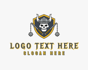 Skull Viking Flail logo