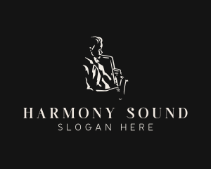 Saxophone Music Performer  Logo