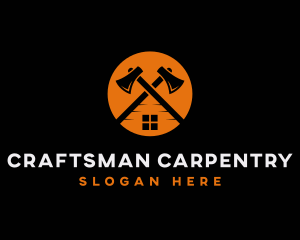 Axe Carpenter Woodwork logo design