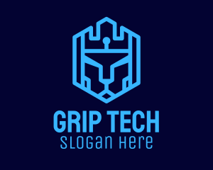 Lion Tech Shield logo design