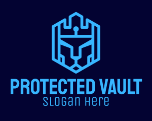 Lion Tech Shield logo design